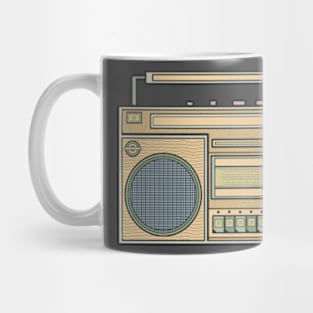 Yellow Vintage Boombox Mug